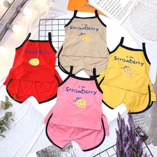 Bộ 2 dây thun lạnh cho bé gái, Đồ bộ cho bé gái