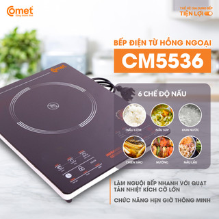 [Có hỏa tốc TPHCM ] Bếp hồng ngoại cảm ứng 200W COMET - CM5536