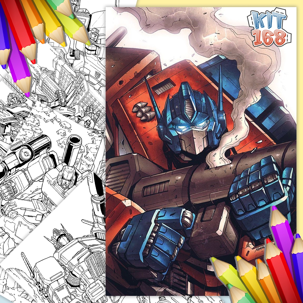 Tranh tô màu Robot Transformers TTM-0004