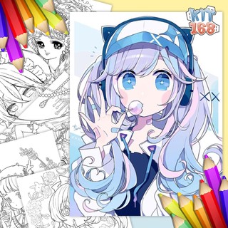 Tranh tô màu Anime Girls TTM-0008