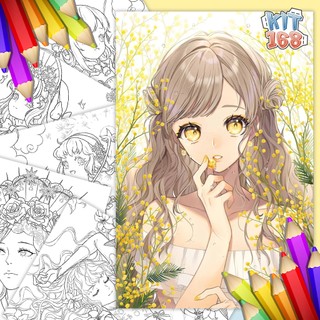 Tranh tô màu Anime Girls TTM-0009