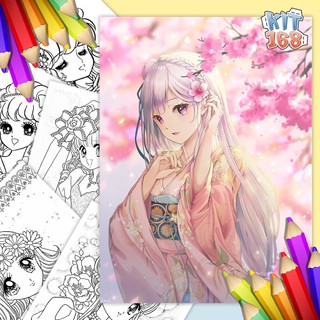 Tranh tô màu Anime Girls TTM-0011