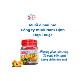 (CÔNG TY MUỐI NAM ĐỊNH) Muối ô mai mơ chùa Hương (Muối xí muội) Muối chấm hoa quả Lọ 100GR KOSHKA HOME