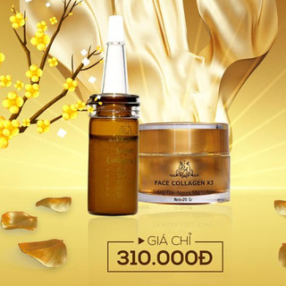 Combo dưỡng da kem face & serum collagen x3