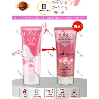 Sữa rửa mặt Pond'n Hồng Bright Miracle Ultimate Clarity ( Hàng Chuẩn Mẫu Mới ) - 100ml