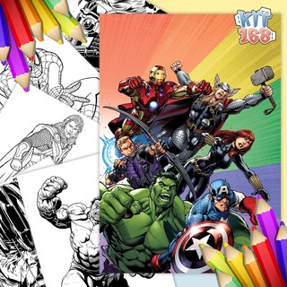 Tranh tô màu Marvel Avengers siêu anh hùng TTM-0007