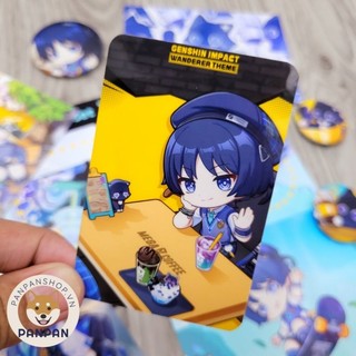 Card nhựa cứng Scaramouche cafe - Genshin Impact