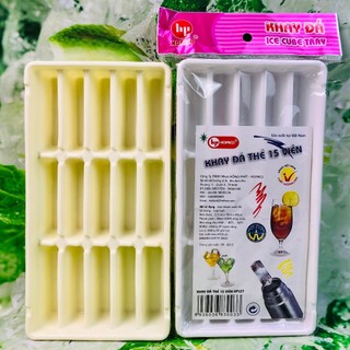 Vĩ làm đá cocktail, mocktail bằng nhựa tiện lợi - Khuôn nhựa Hồng Phát cao cấp, an toàn - Khay đá thẻ 15 viên HPL27