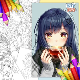 Tranh tô màu Anime Girls TTM-0043