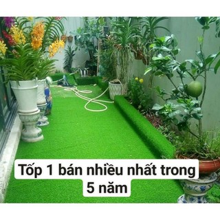Thảm cỏ nhân tạo 2cm đế không bụi đen sợi nhựa sân vườn
