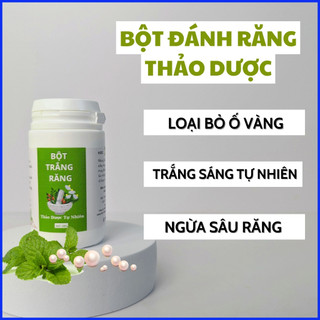 Bột Đánh Răng Thảo Dược 50g - Sạch Mảng Bám - Ố Vàng - Ngừa Sâu Răng