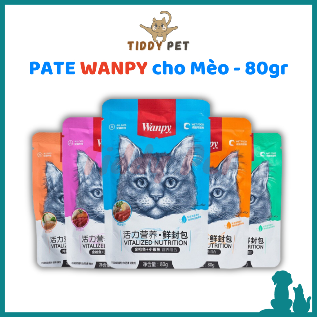 Pate WANPY Cho Mèo Gói 80gr