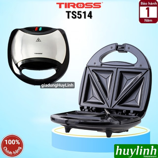 Máy nướng bánh mì sandwich hot dog Tiross TS514 - Công suất 750W - Chống dính cao cấp [TS513 - 3 khay]