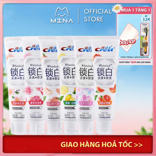 Kem đánh răng Crest Crest Hoa Anh Đào, Quả Đào, Quả bưởi 85g, 120g - Hương thơm lãng mạn trắng răng