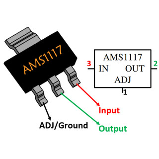 Ic ổn áp tuyến tính ams1117 1.2v 1.8v 3.3v 2.5v 5.0v adj sot-223