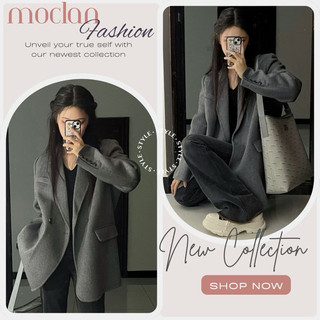 Blazer dạ lông cừu hàng loại 1 có Trần bông