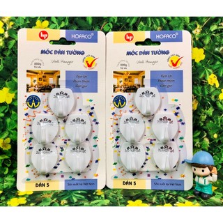 Móc dán treo tường trang trí nhà cửa - Móc dán 5 HPG09 – Móc dán tường bằng nhựa cao cấp