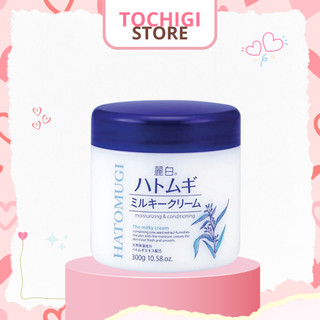 Kem dưỡng ẩm trắng da ý dĩ Hatomugi Moisturizing & Conditioning The Milky Nhật Bản 300g