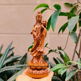 Tượng phật đại thế chí bồ tát bằng gỗ cao 20 cm
