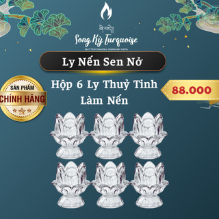 Hộp 6 ly làm nến bơ cúng phật, ly thủy tinh làm nến, nguyên liệu nến bơ cúng dường