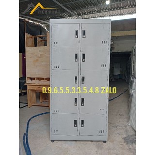 Tủ hồ sơ locker sắt 10 cánh sơn tĩnh điện - hỗ trợ ship hcm-bd-bh..