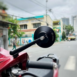 Gương Tròn Kiểu Rizomaa Cho Vespa Honda Yamaha Cao Cấp