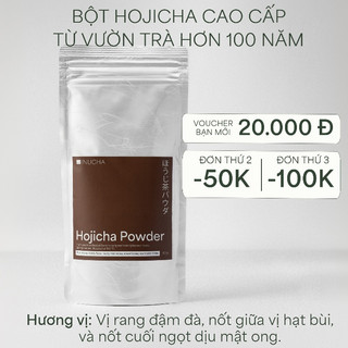 Bột trà xanh rang inucha hojicha premium | thu hoạch tại wazuka, kyoto | vụ xuân 2024
