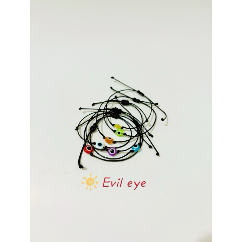 vòng tay dây rút Mắt quỹ (Evil eye)| Vòng tay handmade