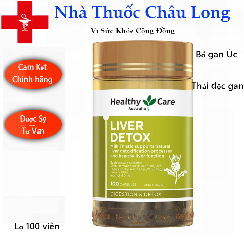 [Tem Chemist] THẢI ĐỘC GAN HEALTHY CARE LIVER DETOX 100 VIÊN