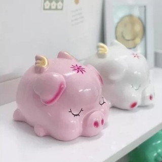 Heo đất/Lợn đất mẫu Cánh tiên thiên thần | ống tiết kiệm tiền quà tặng, trang trí bàn học siêu xinh TIỆM HEO SODA