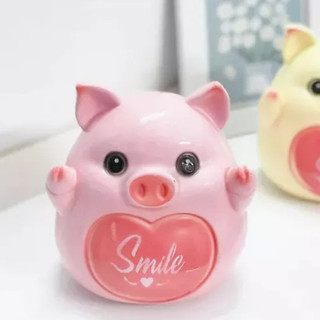 Lợn đất/heo đất, ống tiết kiệm tiền tạo hình hoạt hình siêu cute in chữ Smile TIỆM HEO SODA