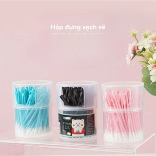 Hộp 100 tăm bông ráy tai có đầu lấy ráy tai