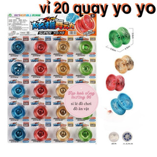 Vỉ 20 Quay yo yo sắt loại đẹp mới nhất vỉ 20 cái sỉ lẻ đồ chơi