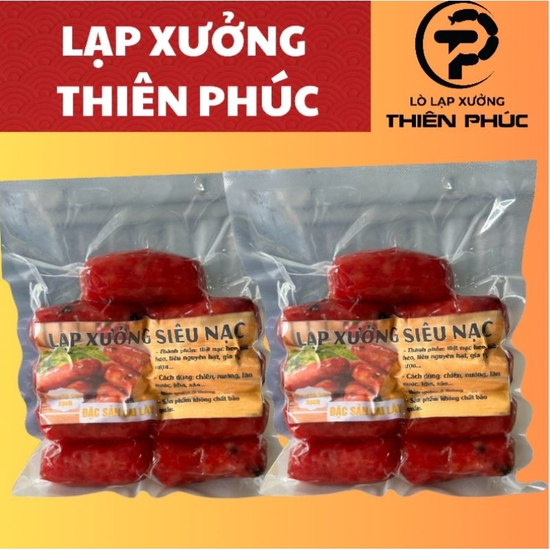 1KG Lạp Xưởng Thiên Phúc, Lạp Xưởng Đặc Sản Cai Lậy nóng ra lò hằng ngày (KHÔNG KÈM QUÀ)