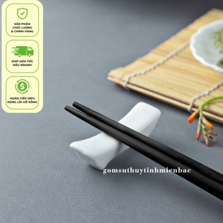 Gác đũa/ Kê đũa bằng sứ hàng men trắng đẹp cao cấp