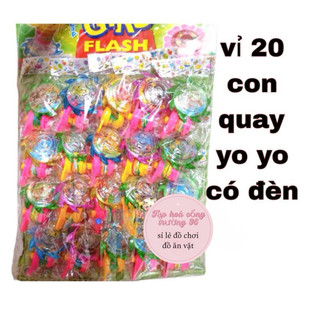 vỉ 20 con quay yoyo có đèn siêu hót sỉ lẻ các loại đồ chơi tạp hoá cổng trường 96