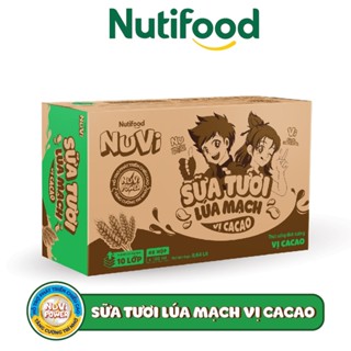  Thùng 48 Hộp 110 180mL Nuvi Sữa Tươi Nho  Dâu  Cam  Lúa Mạch Lắc Cacao - NUTIFOOD SHOP 