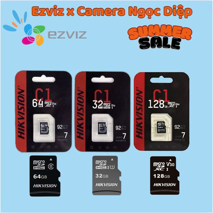 Thẻ nhớ HIKVISION tốc độ cao 32/64/128GB CHUYÊN DỤNG DÀNH CHO CAMERA, CHỊU NHIỆT TỐT, bảo hành 2 năm