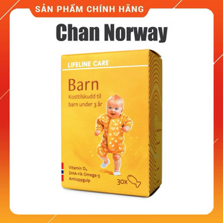 [CHÍNH HÃNG] Dầu Cá Kim Cương DHA Vitamin D3 Lifeline Care Barn Nauy 🇳🇴