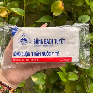 Bông gòn y tế Bông Bạch Tuyết 25gr sơ cứu vết thương