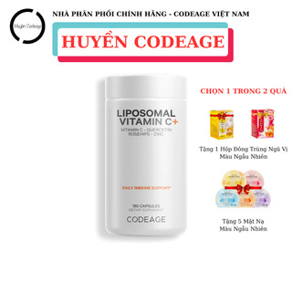 Viên Vitamin C Codeage Liposomal Vitamin C 500mg/1 viên 180 viên/1 hộp
