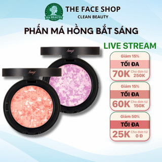 Phấn má hồng trang điểm bắt sáng bóng khỏe cho da The Face Shop fmgt Marble Beam Blush 7g