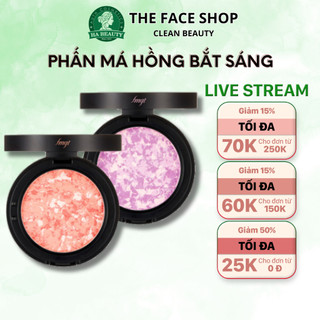 Phấn má hồng trang điểm bắt sáng bóng khỏe cho da The Face Shop fmgt Marble Beam Blush 7g