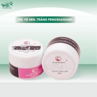 Gel vẽ đen, trắng Fengshangmei - Gel vẽ móng nổi chất đậm đặc chuyên dụng làm nail lẻ hũ
