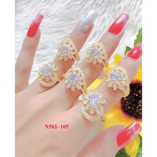 Nhẫn Nữ Mạ Vàng Thời Trang ĐÍnh CZ Kiểu Mới N502 - Mang đi chơi, đi tiệc đều đẹp - Phong cách Âu Mỹ