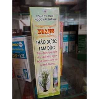 XOANG THẢO DƯỢC TÂM ĐỨC - xịt xoang, hỗ trợ viêm xoang, viêm mũi dị ứng