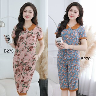 Đồ bộ nữ mặc nhà 6 màu, quần áo mẫu lửng chất liệu lụa mềm mát