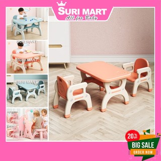 (🌞Link Hỏa tốc HCM) Bàn ghế nhựa cho bé cao cấp - Bảng ghế trẻ em kiêm bảng vẽ Newber gấp gọn