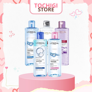 Nước tẩy trang l'oreal paris 3in1 micellar water 95ml - 400ml, làm sạch, dưỡng ẩm cho mọi loại da loreal