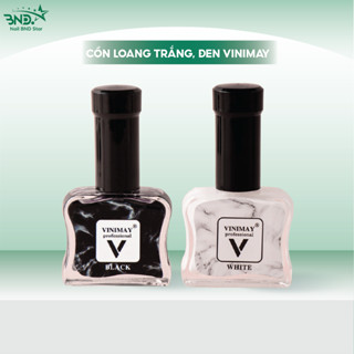 Cồn loang trắng, đen Vinimay - Loang cồn trang trí móng tay nghệ thuật 15ml (lẻ 1 chai) Nailbnd